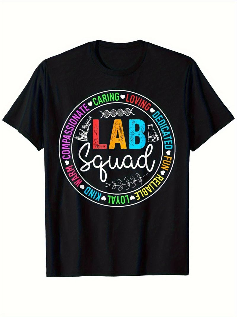 Medical Lab Week 2025 - ラボ・スクワッド、2025年ラボ・ウィーク、医療検査技師向けTシャツ、男性・女性向け、カジュアルな半袖Tシャツ、プレゼントに最適。