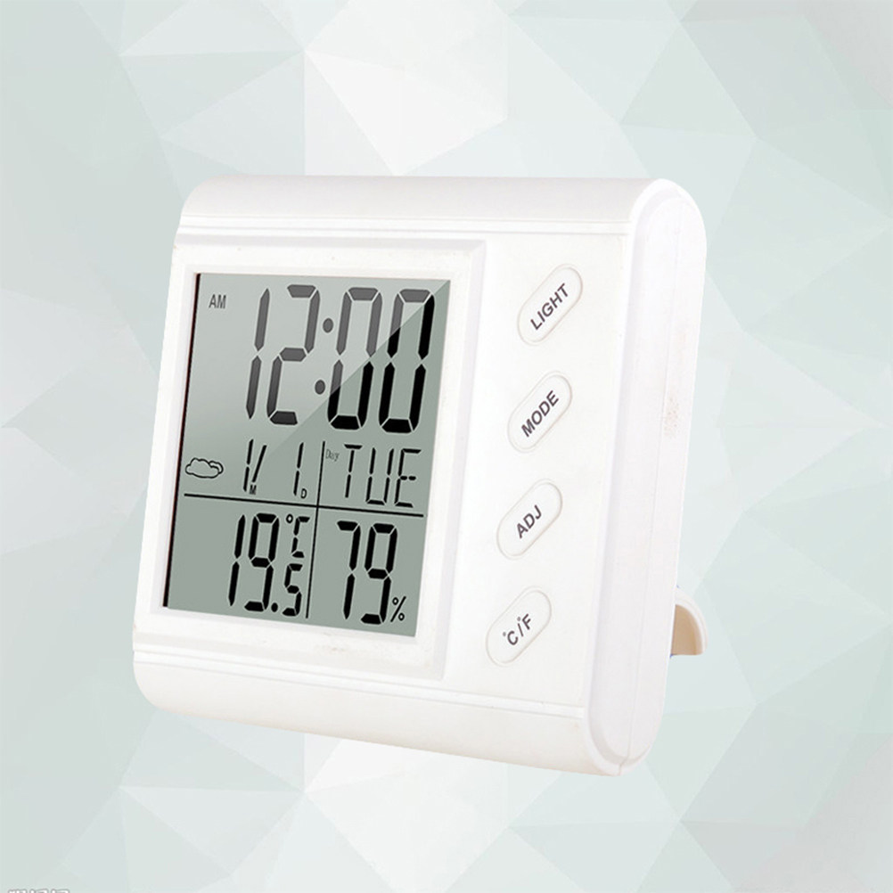 Thermometer Digital - 家庭、オフィス、倉庫など屋内での使用に適した、スタンド付きの壁掛け式デジタル温湿度計。